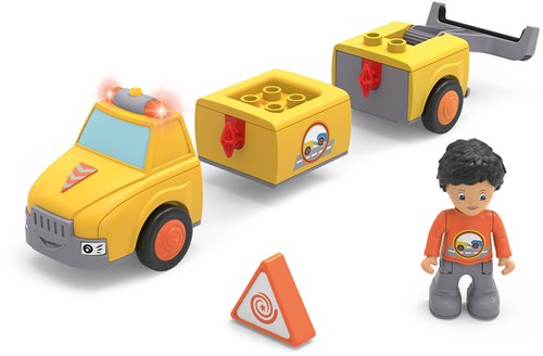 Toddys camion giocattolo carro attrezzi Chris Carry con luci e suoni - motore a frizione-2
