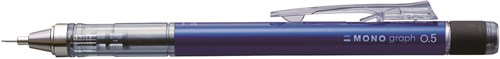 Tombow portamine Mono Graph blu con corpo in ottone e gomma