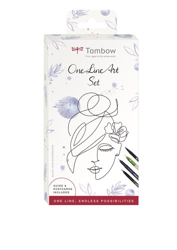 Tombow Brushpen Set One Line Art – Disegno Creativo e Accenti di Colore