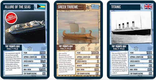 Winning Moves gioco di carte Top Trumps World Famous Ships educativo-2