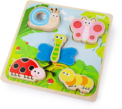 Tidlo puzzle in legno - giocattolo educativo insetti per bambini
