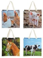Esschert Design borsa della spesa animali da fattoria poliestere idrorepellente