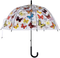 Esschert Design ombrello trasparente farfalle Ø83cm accessorio pioggia