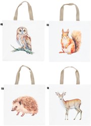 Esschert Design borsa della spesa animale del bosco stampa animale borsa in poliestere