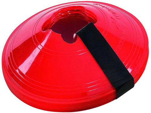 Precision coni da allenamento set rosso - 10 pezzi - segnalini sportivi plastica