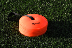 Precision coni da allenamento piatti arancioni set 40 marker sportivi