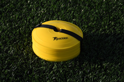 Precision coni da allenamento piatti gialli set 40 - marcatori sportivi