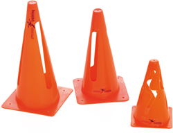 Precision coni flessibili arancioni set da 4 - attrezzatura da allenamento 38 cm