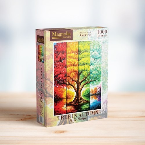 Magnolia puzzle Tree in Autumn - puzzle 1000 pezzi-2