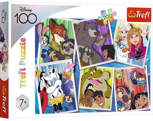 Trefl puzzle - Eroi Disney 200 pezzi - Disney 100 anniversario