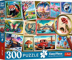 Trefl puzzle - francobolli - 300 pezzi - giocattolo educativo