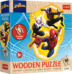 Trefl puzzle in legno Spider-Man azione - giocattolo Marvel FSC Mix