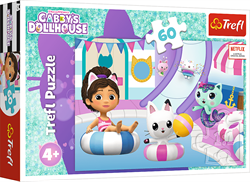 Trefl puzzle Gabby's Dollhouse piscina - 60 pezzi puzzle bambini