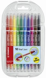 Stabilo  teken en verfspullen Trio 2 in etui
