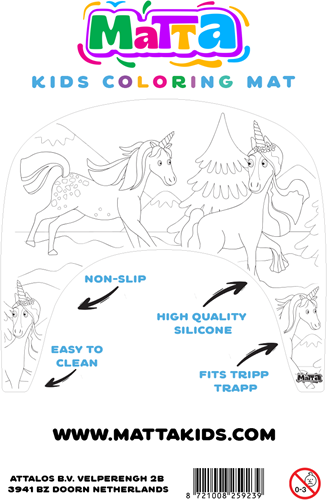 Matta tovaglietta riutilizzabile da colorare unicorno per sedia Tripp Trapp-2