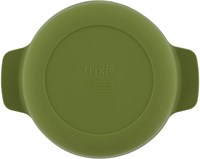 Trixie ciotola in silicone Mr. Dino - stoviglie per bambini verde - sicura e resistente-2