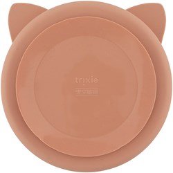 Trixie piatto in silicone per bambini con scomparti e ventosa - Mrs. Cat - rosa