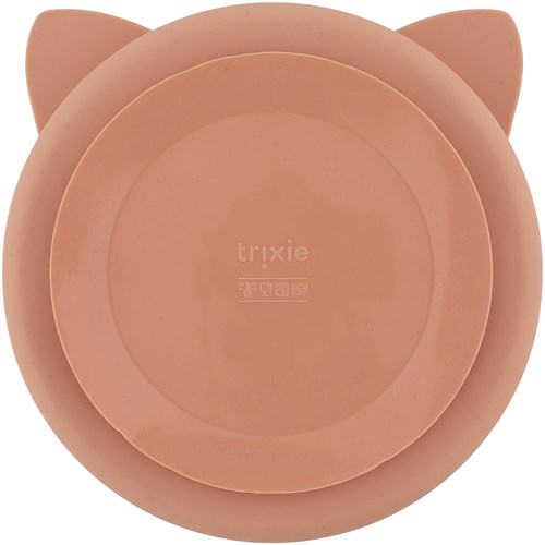 Trixie piatto in silicone per bambini con scomparti e ventosa - Mrs. Cat - rosa