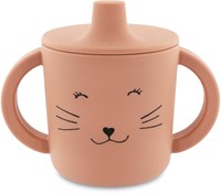 Trixie bicchiere con beccuccio in silicone rosa Mrs. Cat - tazza anti-perdita per bambini