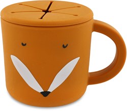 Trixie tazza snack in silicone Mr. Fox - arancione stoviglie bambini tazza snack