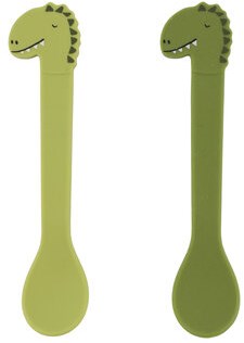 Trixie cucchiaio in silicone per bambini 2-pack Mr. Dino - colorato e sicuro