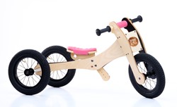 Trybike bici da equilibrio in legno 4 in 1 Rosa