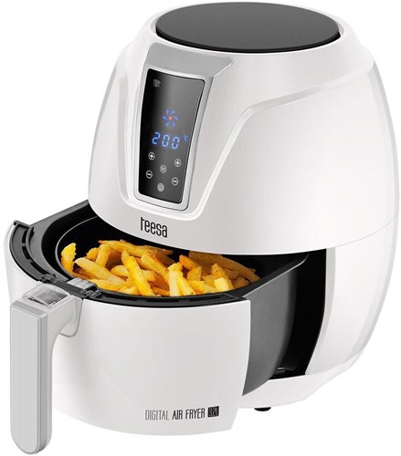 Friggitrice ad aria digitale bianca 3,2L 1400W multifunzione