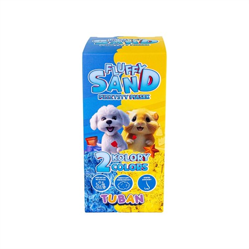 Tuban sabbia cinetica Fluffy Sand - blu e giallo - 2 x 70 g sabbia da gioco-2