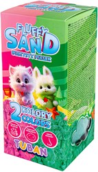 Tuban sabbia cinetica Fluffy Sand - sabbia da gioco rosa e verde 2 x 70 g