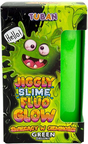 Tuban Jiggly Slime Fluo Glow - Verde 430 g slime giocattolo-2