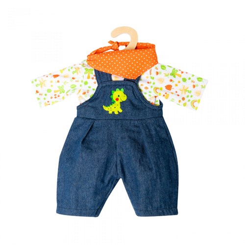 Heless set salopette bambola Dino 3 pezzi 28-35cm abbigliamento