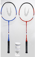 Uwin set badminton per 2 giocatori - racchette, volani e borsa