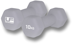 Urban Fitness manubri esagonali neoprene argento - set fitness 2 x 10kg
