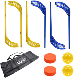 Uwin set hockey plastica - divertimento per bambini - multicolore