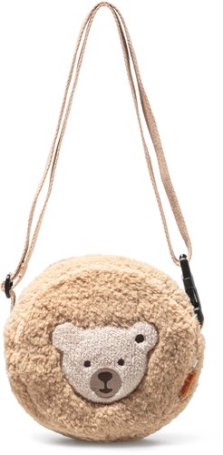 Steiff borsa a tracolla in peluche con squeaker - beige - 17 cm - borsa bambini-3