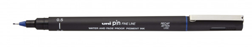 Uni-ball Fineliner 0,5 mm Blu - Uni Pin Disegno & Scrittura