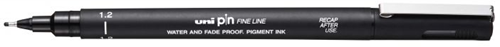 Uni-ball fineliner nero 1,2 mm - Penna da disegno Uni Pin