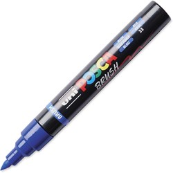 Posca brushmarker blu scuro - pennarello creativo per artisti