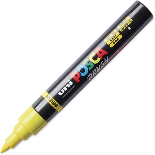 Posca brushmarker giallo - marcatore creativo per artisti e hobby