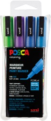 Posca pennarelli vernice set glitter freddo 4 pezzi - penne creative