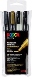 Posca pennarello vernice set 3M metallizzato - 4 colori per disegnare