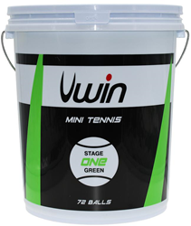 Uwin palline da tennis Stage 1 verde - secchio 72 pezzi - palline da allenamento