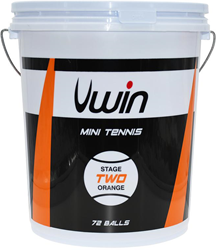 Uwin palline da tennis Stage 2 arancioni - secchiello con 72 palline da tennis