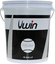 Uwin set palline da tennis per allenamento - secchio con 72 palline resistenti
