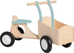 Pertina bicicletta in legno per bambini da 1 anno - blu/verde vintage