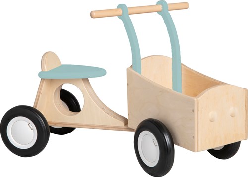Pertina bicicletta in legno per bambini da 1 anno - blu/verde vintage