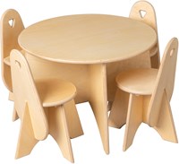 Van Dijk Toys Tavolo rotondo (diametro 60 cm, altezza 40 cm) - Naturale-3