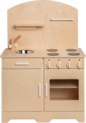 Van Dijk Toys cucina giocattolo in legno / angolo cottura - Naturale con bianco (Qualità per la cura dei bambini)