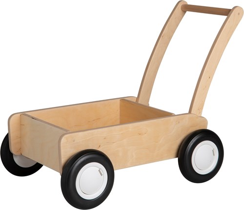 Van Dijk Toys Passeggino in legno da 1 anno - Bianco naturale (qualità per la cura dei bambini)