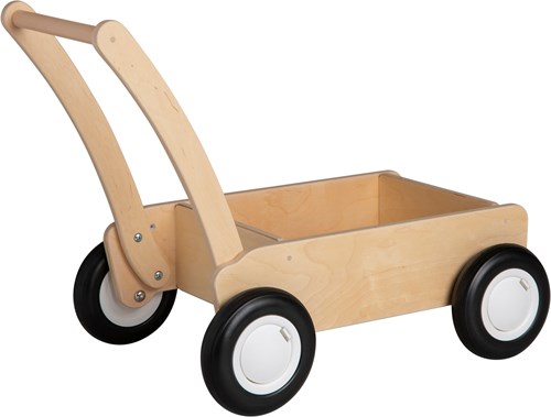 Van Dijk Toys Passeggino in legno da 1 anno - Bianco naturale (qualità per la cura dei bambini)-3